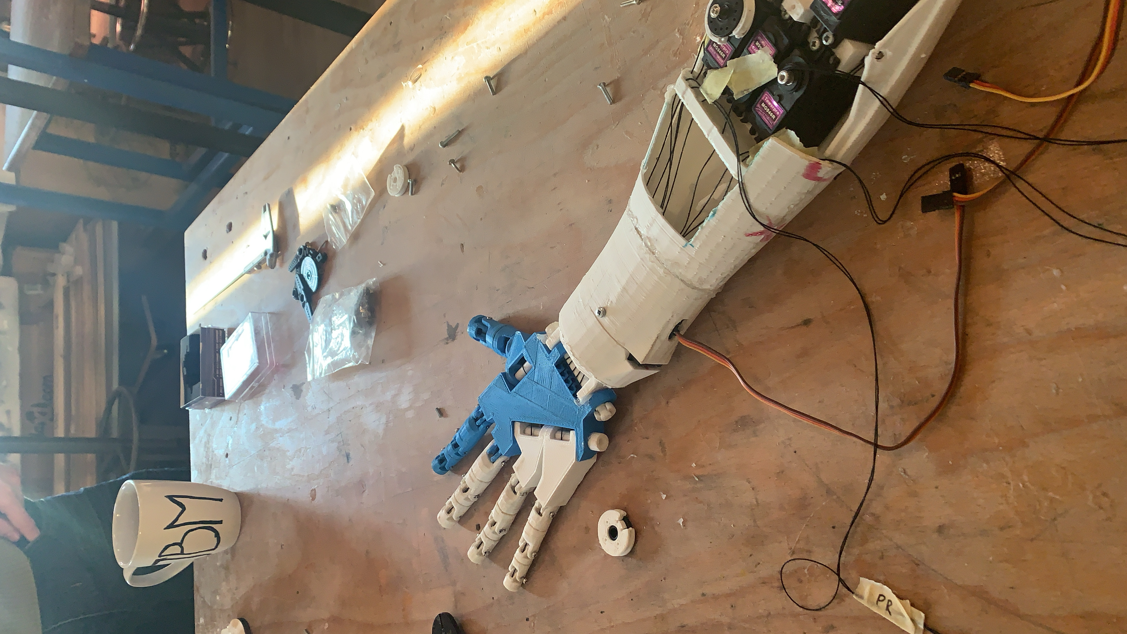 3D-printed robotic hand